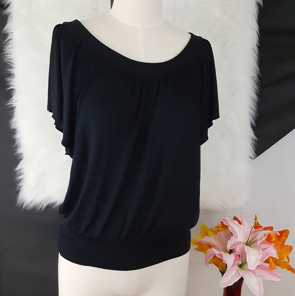 Express Tops - Express Black Short Sleeve Shirt Size S